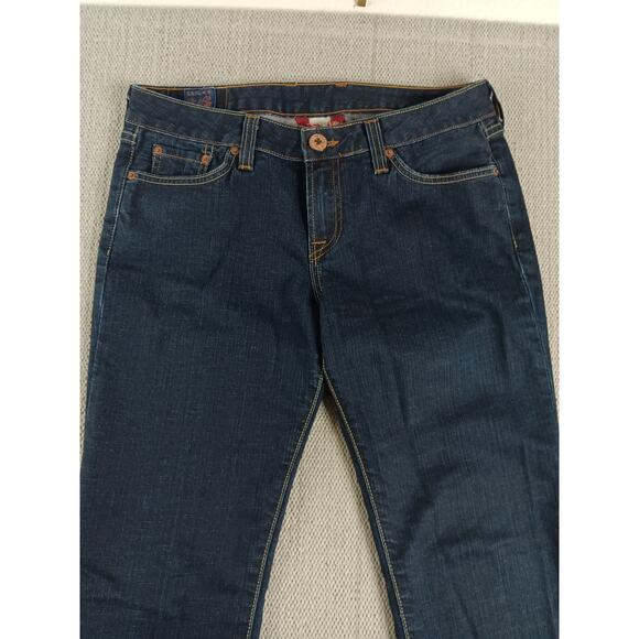 Lucky Brand by Gene Montesano Lola Boot Jeans Womens 12 32X29 Dark Wash USA Made - Picture 5 of 14